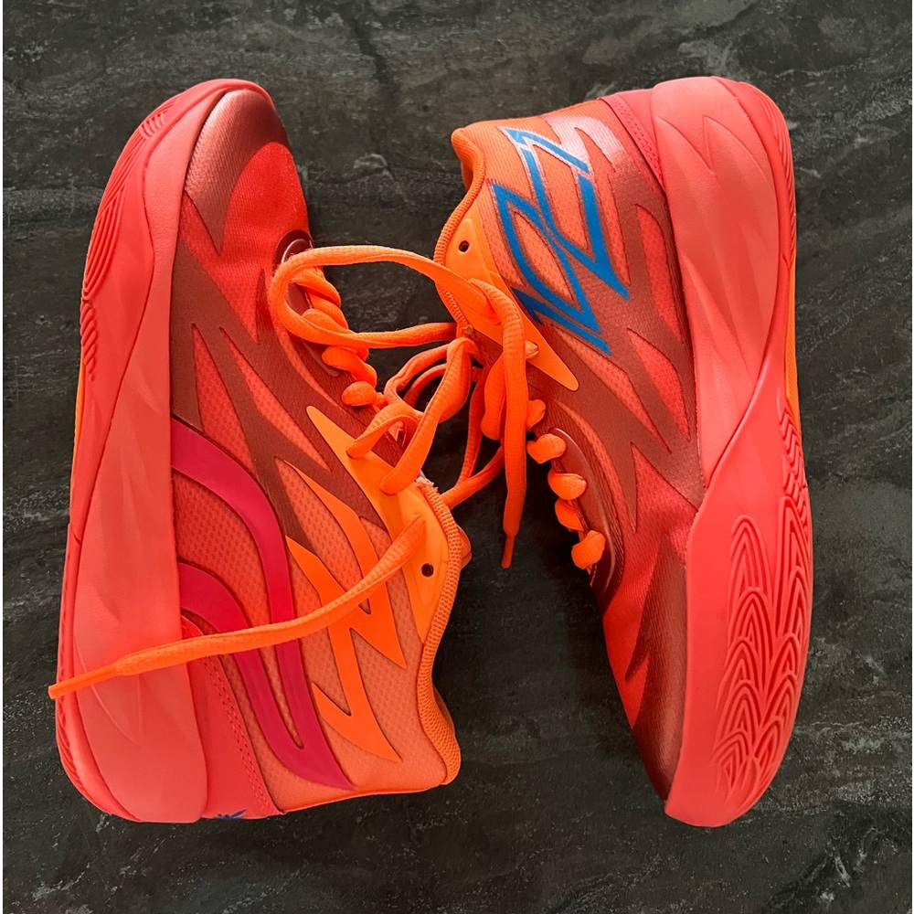 PUMA Kids Mb.02 X Supernova Basketball Sneakers Shoes - Orange